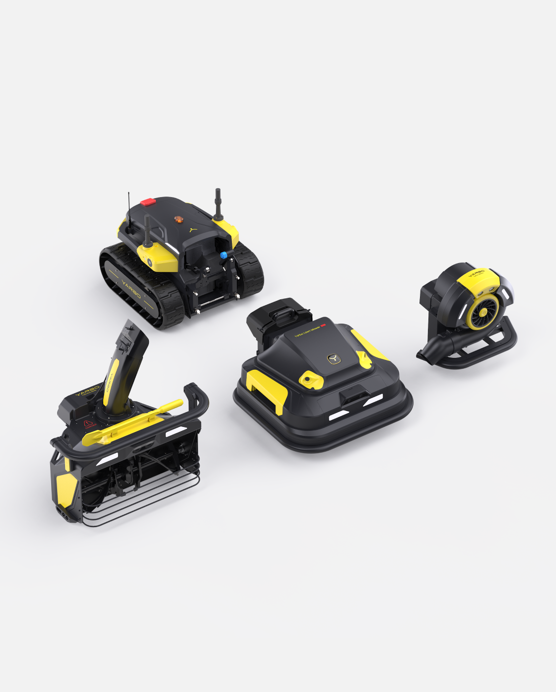 '- Yarbo Lawn Mower Pro + Snow Blower + Blower -