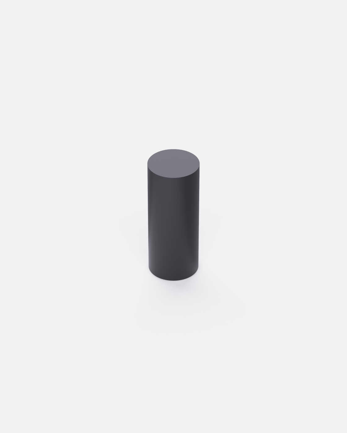 Dark gray cylindrical RTK antenna for data center and rover by Y Series, shown in front view with smooth matte finish.
