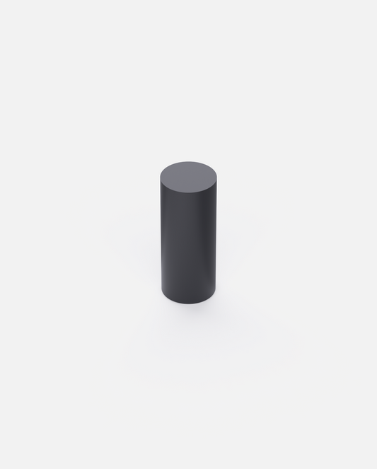 Dark gray cylindrical RTK antenna for data center and rover by Y Series, shown in front view with smooth matte finish.